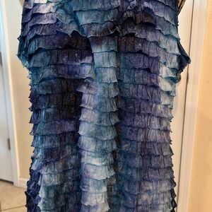 Christopher & Banks Blue Gradient Top preppy modern, resort core